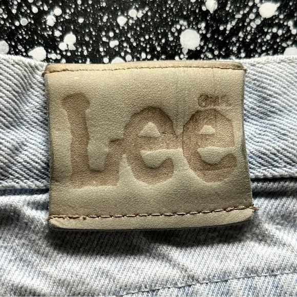 Vintage 80s Lee Acid Washed Jean Shorts Sz 16 - Picture 5 of 5